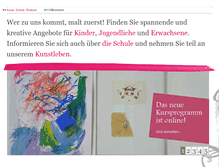 Tablet Screenshot of kunstschule-rostock.de